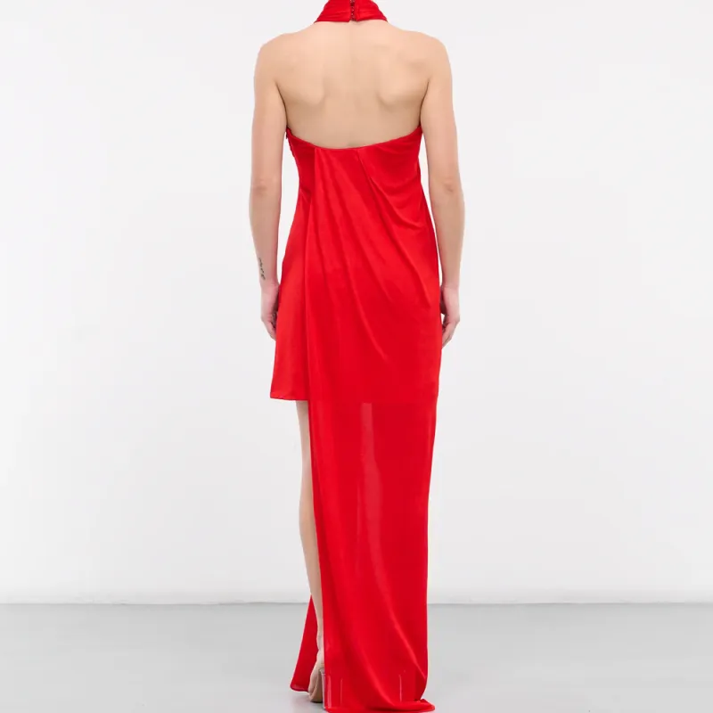 Blumarine Sleeveless Dress Women's Red-3
