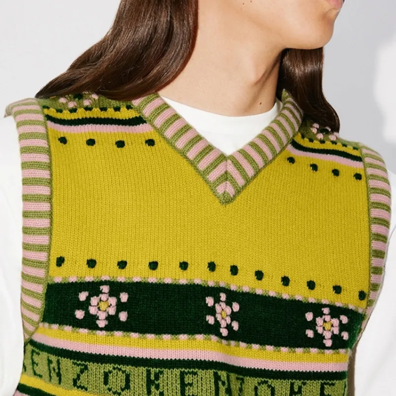 KENZO Fairisle Knitted Vest-2
