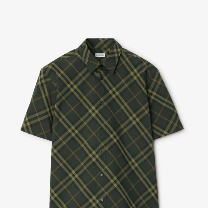 Burberry Shirt Men's Dark Green-4
