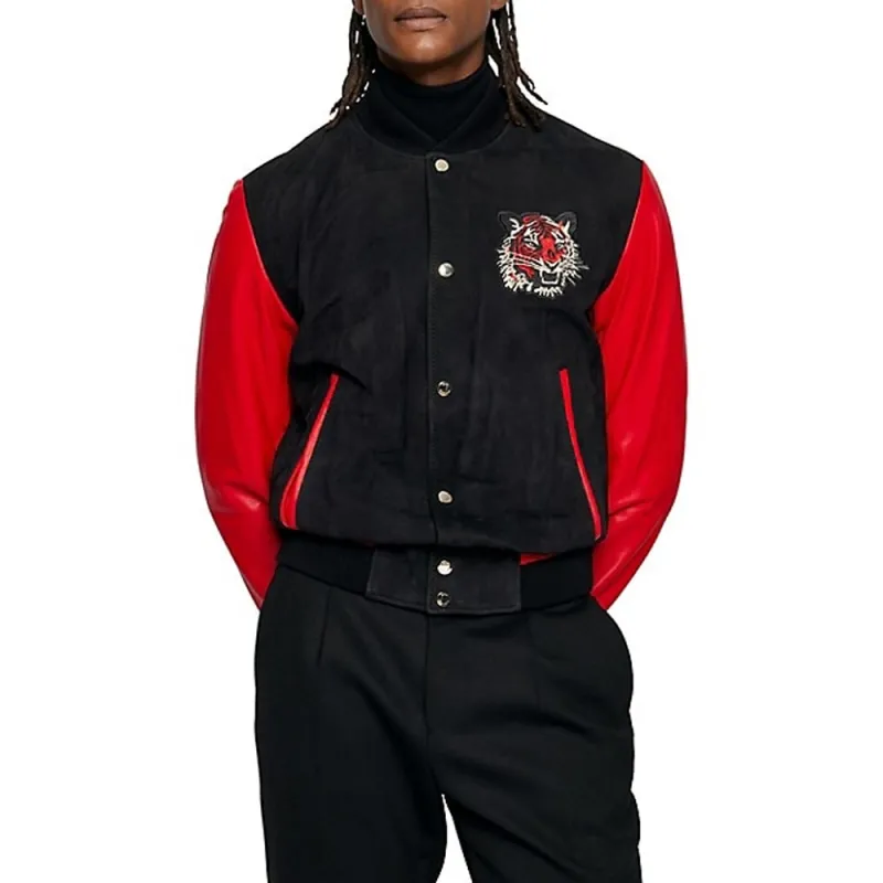HUGO BOSS FW21 Leather Jacket Men's Red-2
