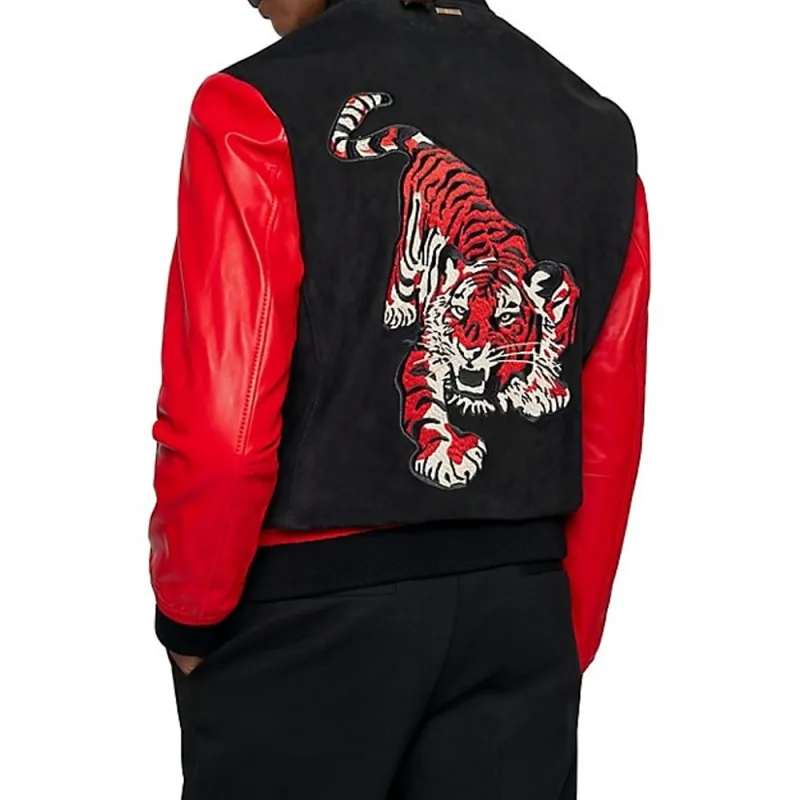 HUGO BOSS FW21 Leather Jacket Men's Red-3