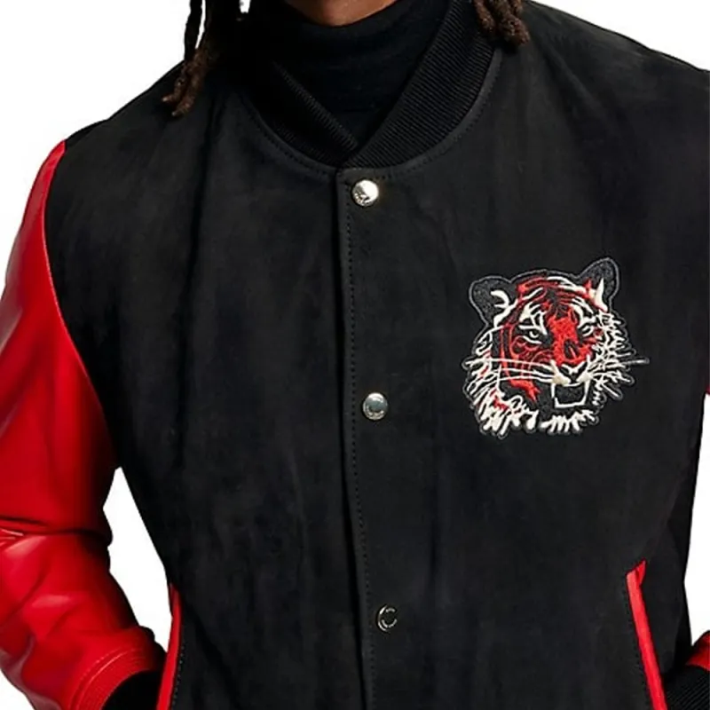 HUGO BOSS FW21 Leather Jacket Men's Red-5