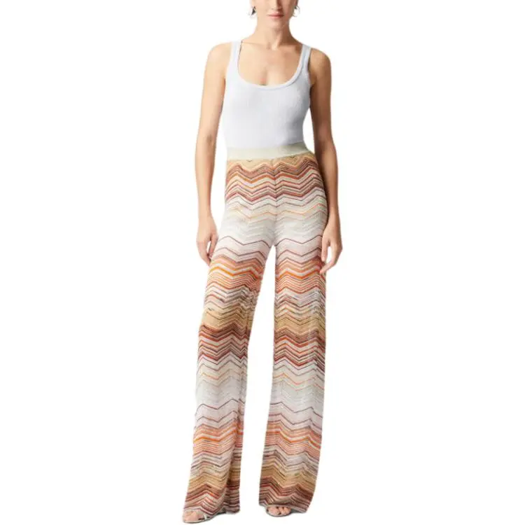 MISSONI Palazzo Chevron Trousers-1