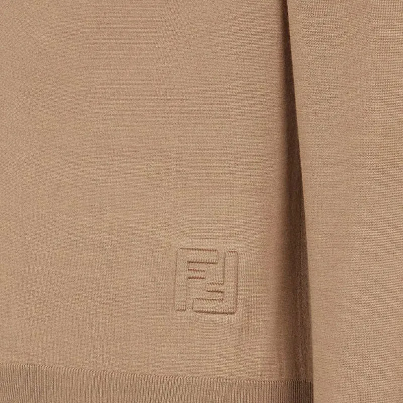 FENDI V Neck Buttoned Knitted Cardigan-3