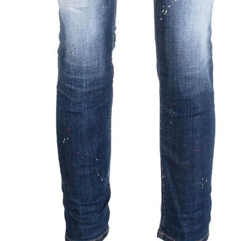 DSQUARED 2 Paint Splatter Distressed Skinny Jeans-5