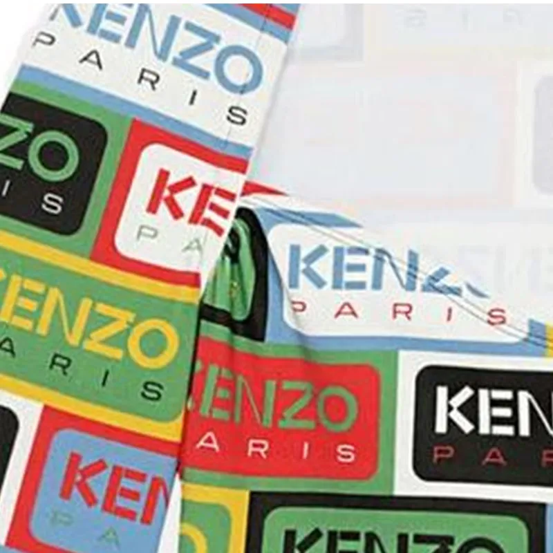 KENZO All Over Logo Printed Crewneck Crop Top-6