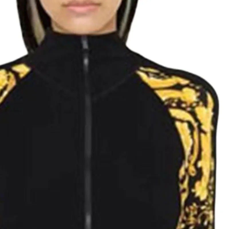 VERSACE Baroque print Zip up Jacket-5