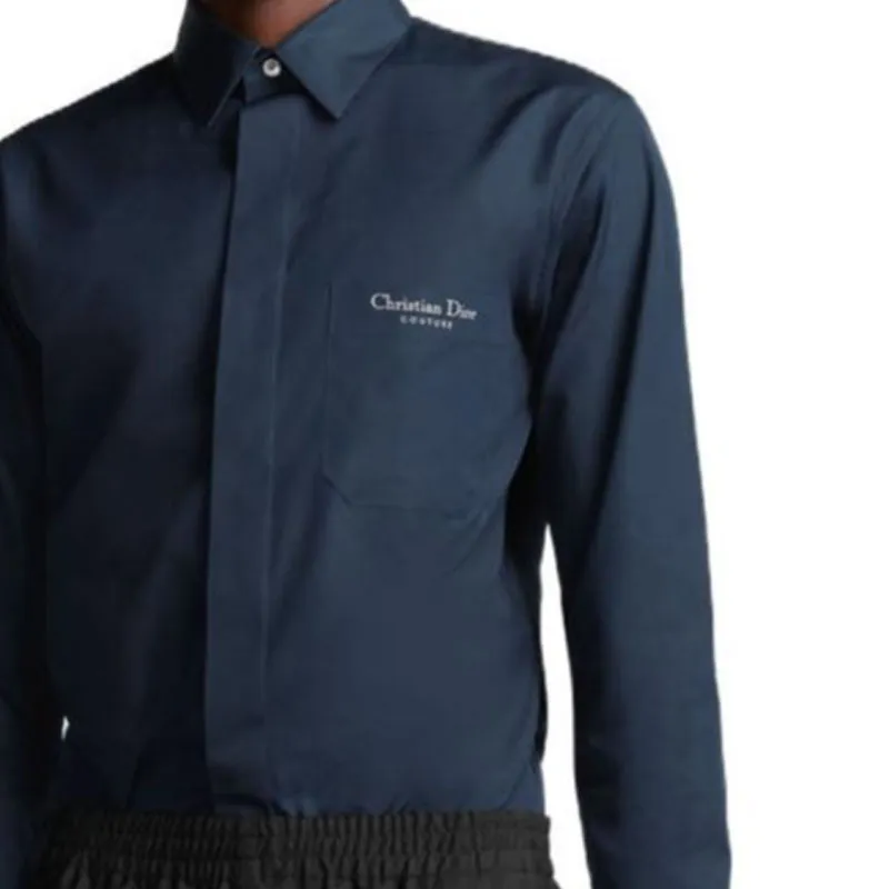 DIOR Shirts Men Blue-4