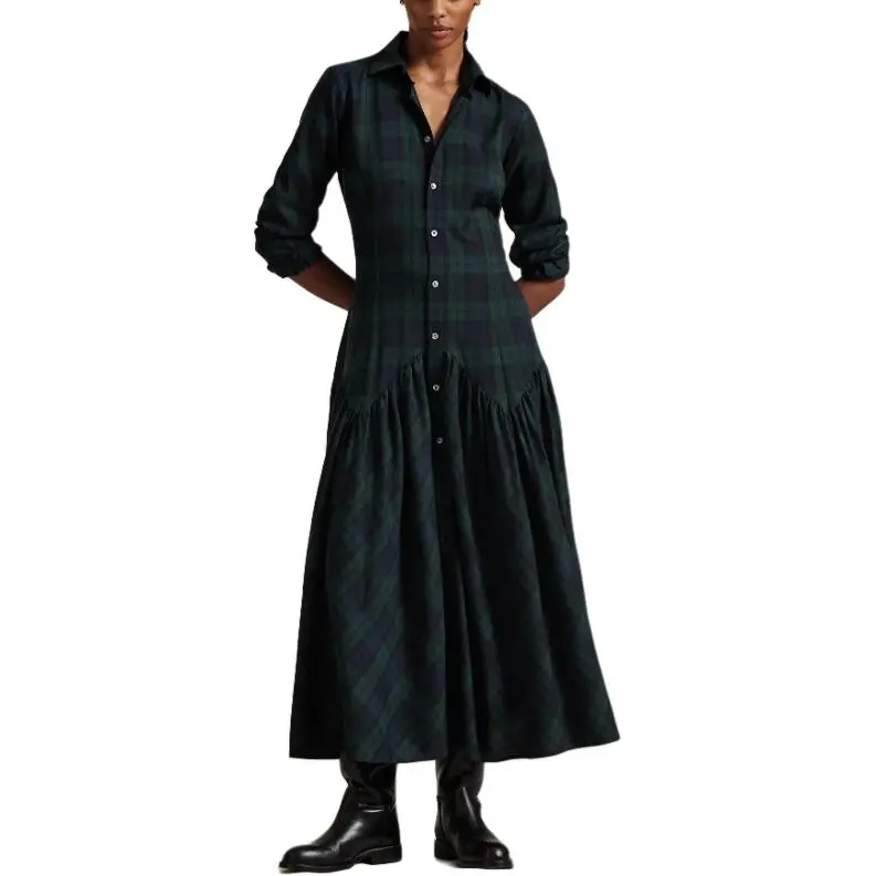 Polo Ralph Lauren Long-Sleeved Dresses Women's Green-1