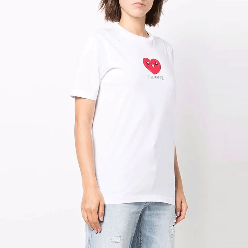 DSQUARED 2 Heart Printed T Shirt-3