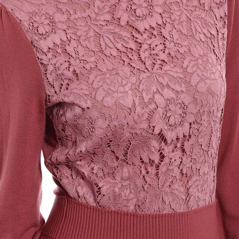 Valentino Long Sleeved Dresses Women's Pink-4