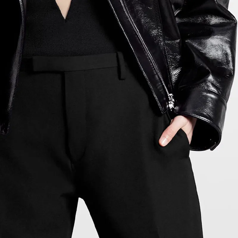 LOUIS VUITTON FW23 Casual Pants Women's Black-4