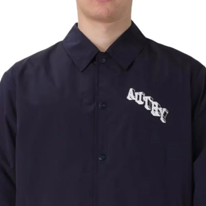 AUTRY Logo Printed Textured Coach Jacket-4