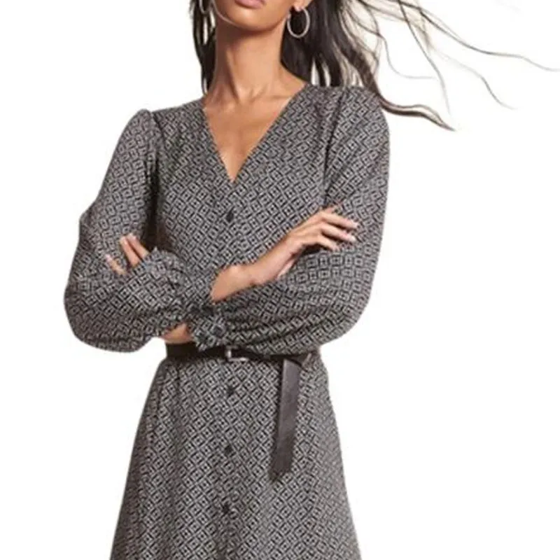 MICHAEL KORS SS23 Long-Sleeved Dresses Women's Black-3