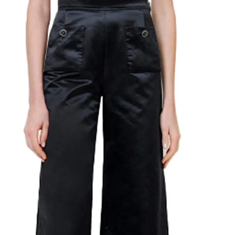 CHANEL Casual Pants Women's Black-4