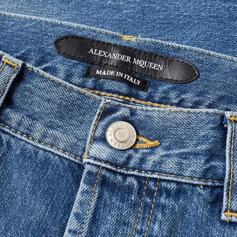 Alexander McQueen Jeans Men's Blue-4