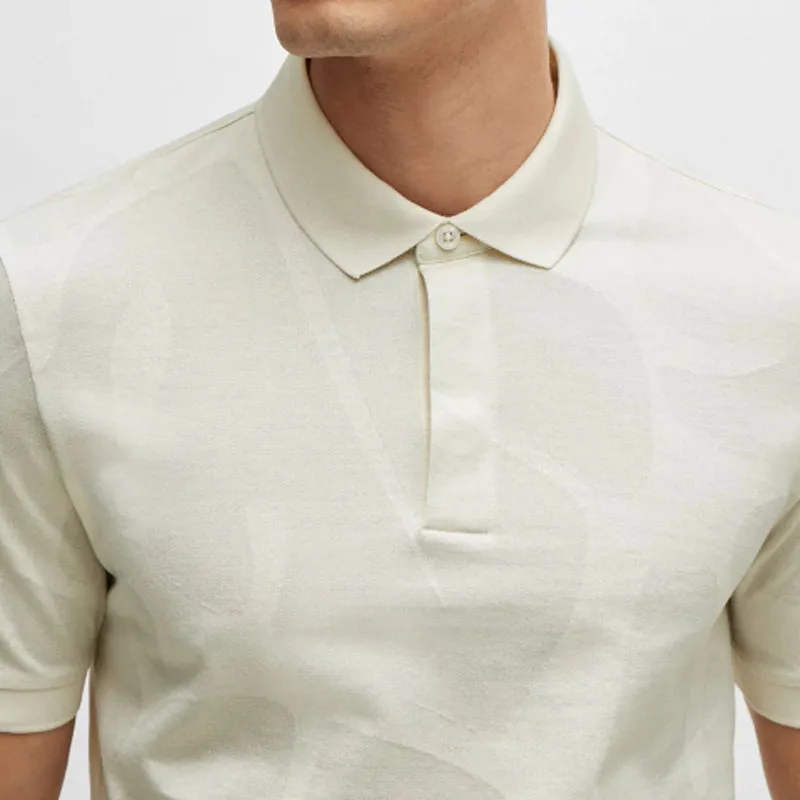 HUGO BOSS Patterned Cotton jacquard Polo Shirt-4
