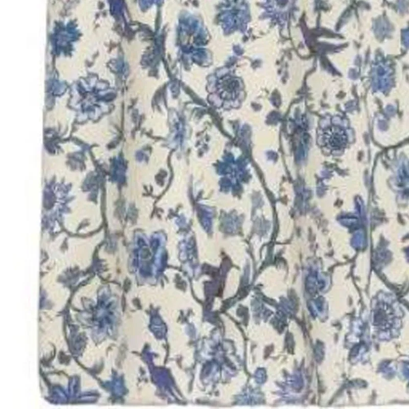 WEEKEND MaxMara Revere Collection Printed Silk T Shirt Dress Short Sleeved Dress Women's Light Blue-4