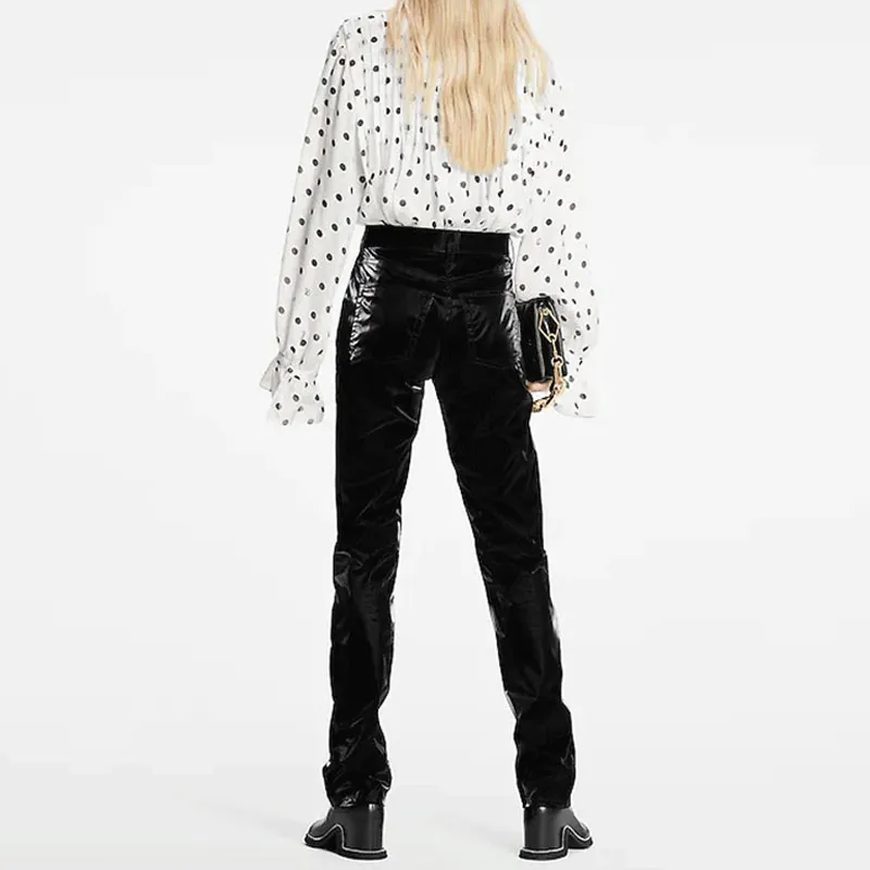 LOUIS VUITTON Monogram Patch Stretch Nylon Pants-2