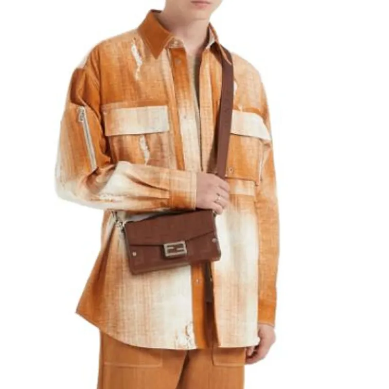 FENDI Shirts Men Orange-3