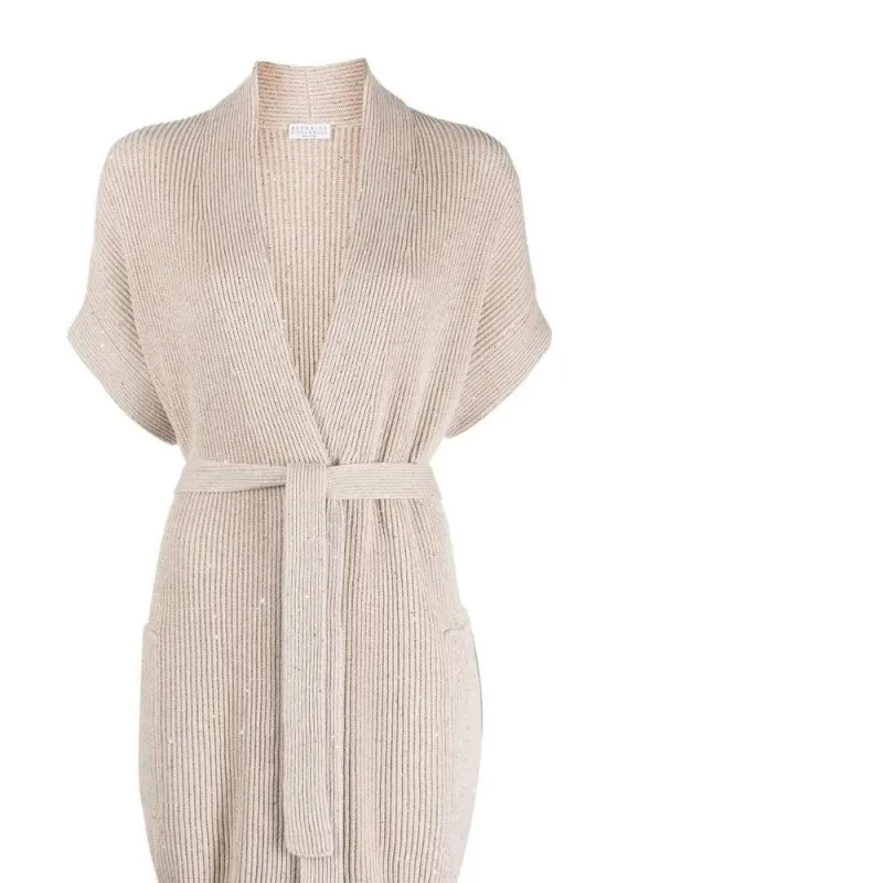 Brunello Cucinelli Chunky knit Sleeveless Cardigan-4