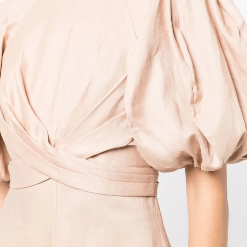 Zimmermann SS23 Short Sleeved Dress Women's Beige-4