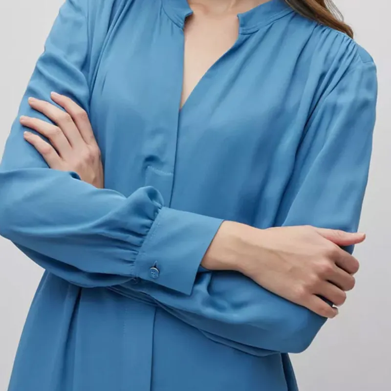 HUGO BOSS Long-Sleeved Dresses Women's Blue-4
