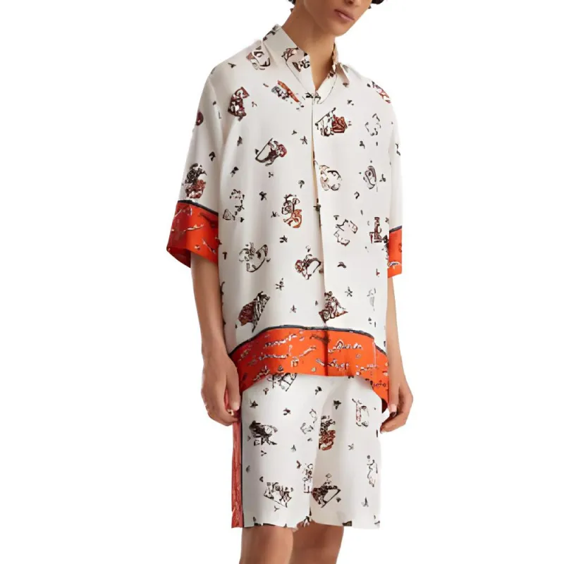 FENDI Shirts Men Orange-3