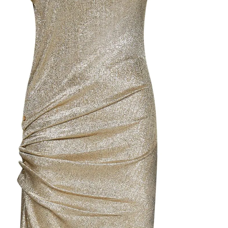 Paco Rabanne Asymmetric Ruched Midi Dress-4