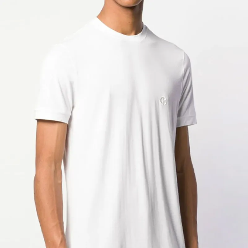 GIORGIO ARMANI Asv Stretch Viscose Jersey Jumper With Crew Neck And Short Sleeves-4