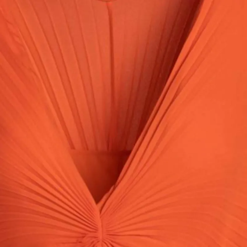 Valentino Long-Sleeved Dresses Women's Orange-2