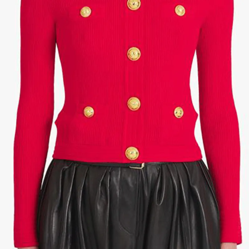 BALMAIN FW21 Sweater Women's Red-4