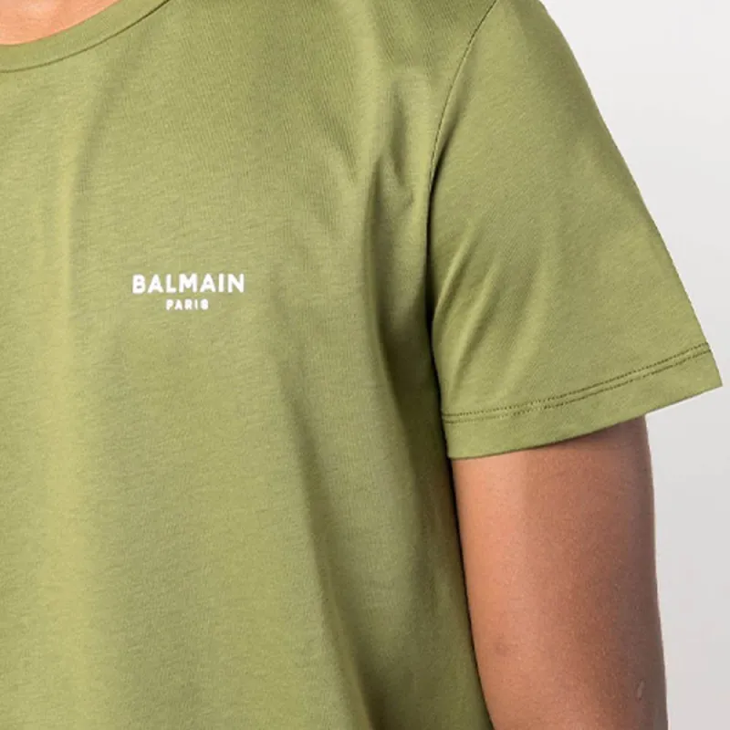 BALMAIN T Shirts Men Green-4