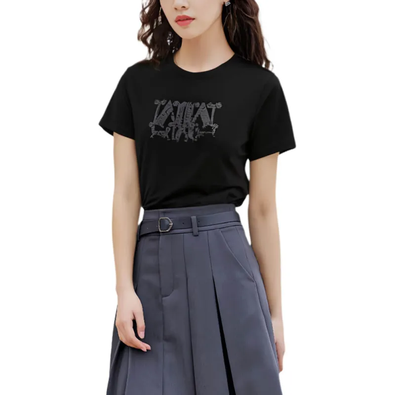 MaxMara Logo Embroidered Crewneck T Shirt-3