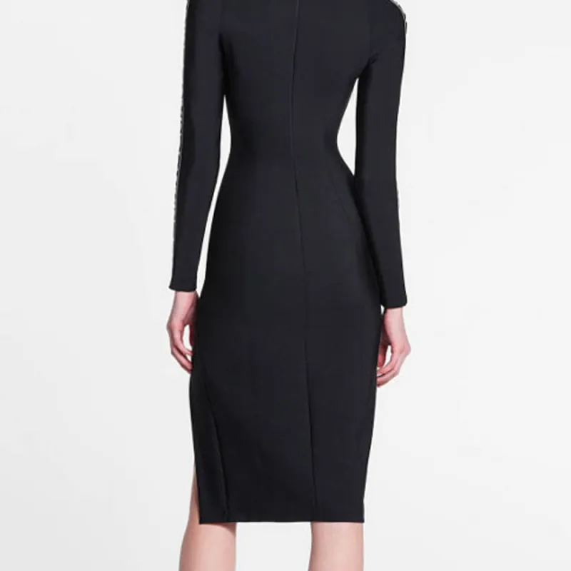 Lanvin SS22 Long Sleeved Dress Women's Black-4