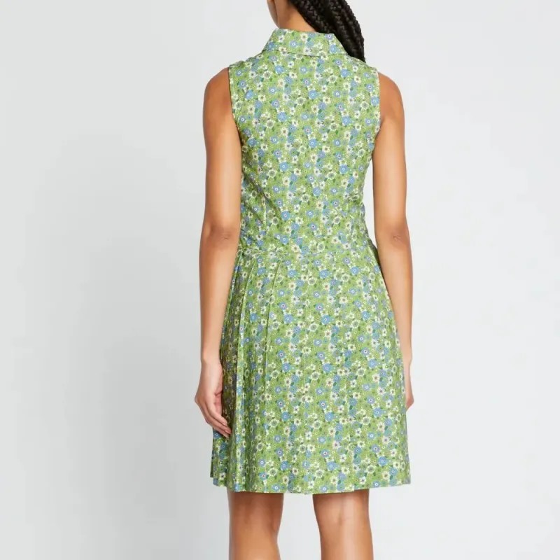 TORY BURCH SS23 Sleeveless Dress Women's Green-3