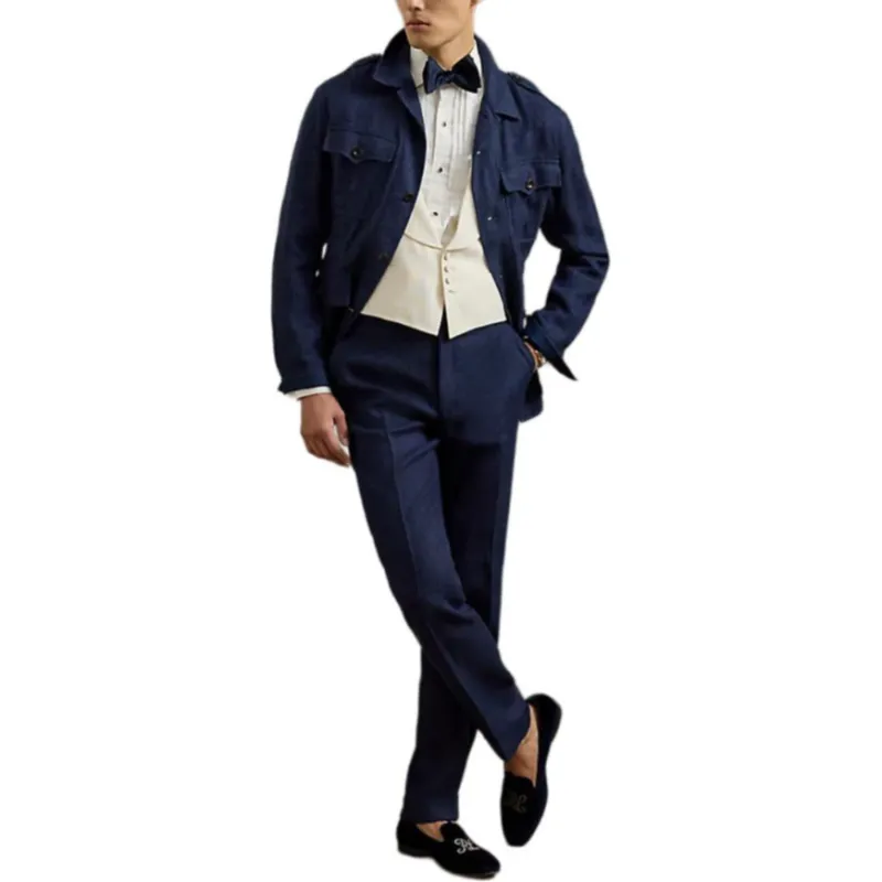 Ralph Lauren Purple Label Suit Trouser Men's Chairman Blue-1