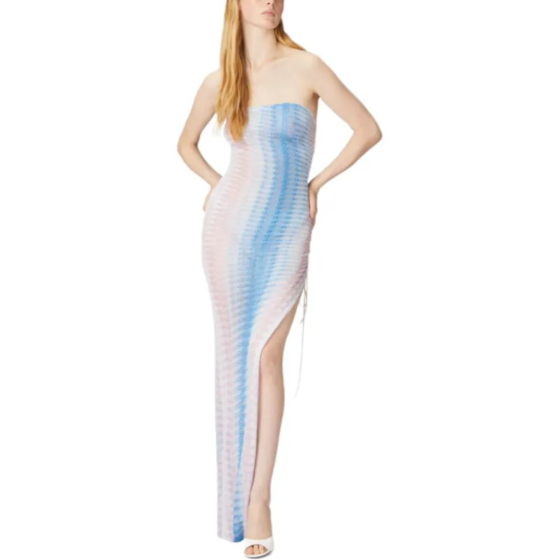 MISSONI Sleeveless Dress Women's Blue Pink Gradient-1