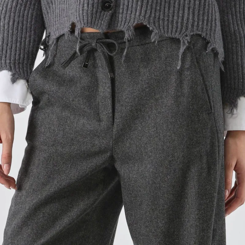 'S MAX MARA Floria Drawstring Wide Leg Pants-5