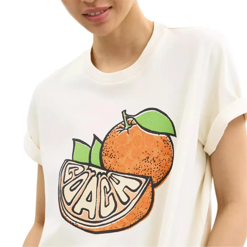 COACH Regular T Shirt Women's White-3