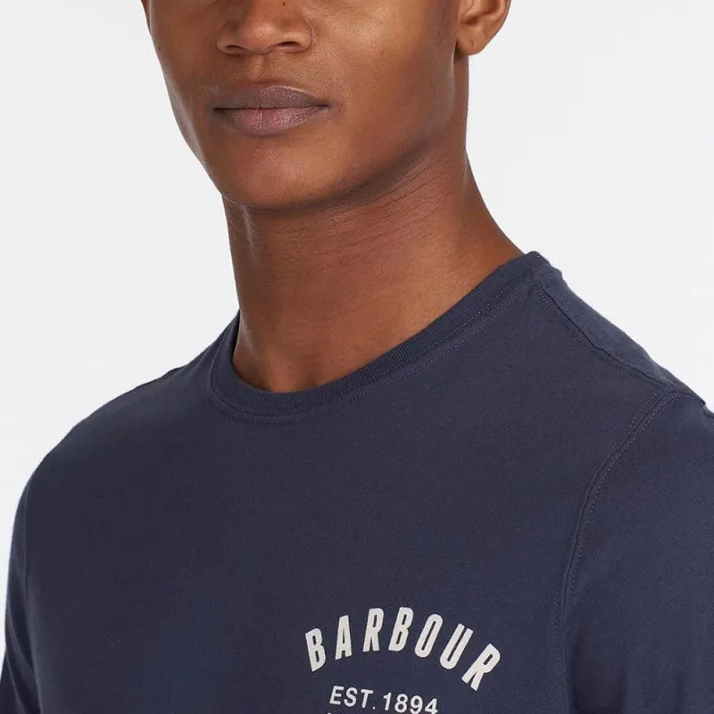 BARBOUR Logo print Cotton T shirt-1