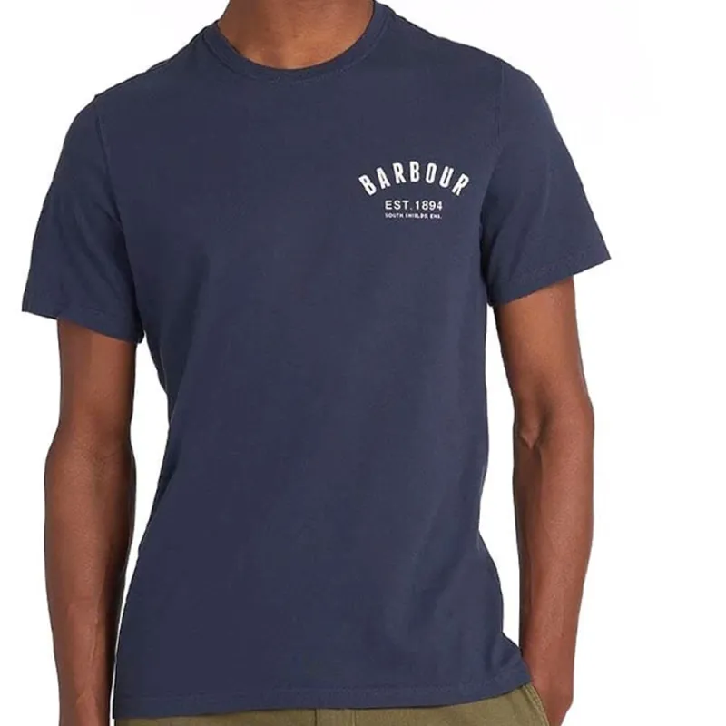BARBOUR Logo print Cotton T shirt-3