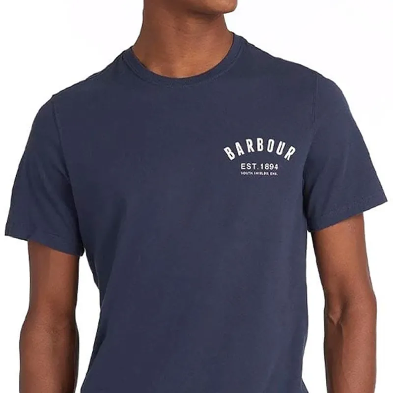 BARBOUR Logo print Cotton T shirt-4