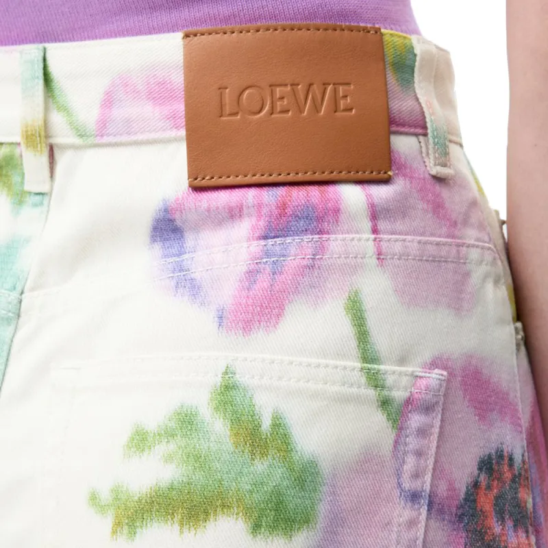 LOEWE SS25 Jeans Women's White Pink-4