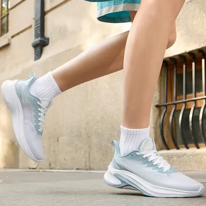 361° Fangya SE Anti Slip Wear Resistant Low Top Casual Running Shoes Men's White Blue-2