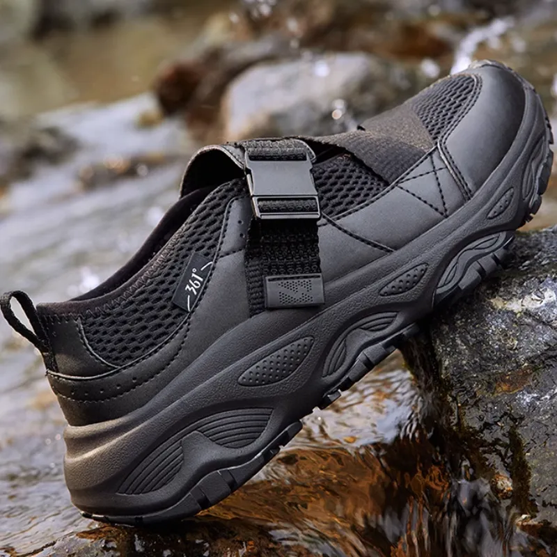 361° Cushioning Wear Resistant Low Top Outdoor Shoes Men's Black-2