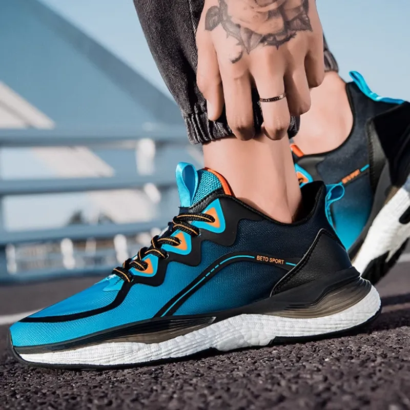 Swinsger Running Shoes Unisex Low Top Misty Rain Gray/Midnight Blue-4