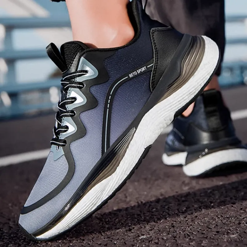 Swinsger Running Shoes Unisex Low Top Misty Rain Gray/Midnight Blue-1