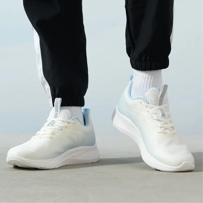 XTEP Cushioning Rebound Low Top Running Shoes Men's White Blue-3