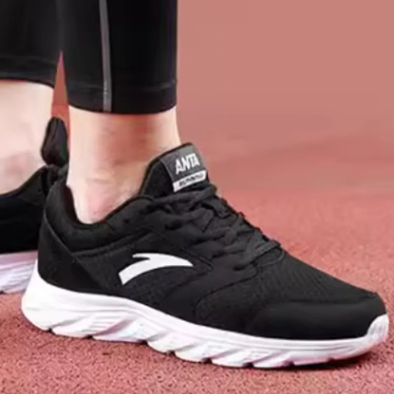 Anta Anti-Slip And Wear-Resistant Lightweight Low-Top Running Shoes Men's Black White-2